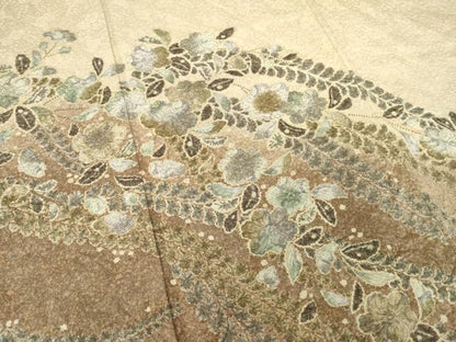 平和屋着物●訪問着　作家物　辻が花　舞花文　暈し染め　正絹　逸品　AABF0914ck