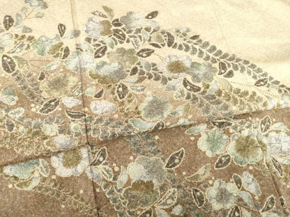 平和屋着物●訪問着　作家物　辻が花　舞花文　暈し染め　正絹　逸品　AABF0914ck