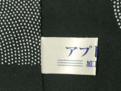 平和屋着物●伝統工芸士　保科土山　江戸小紋　極小鮫小紋柄　黒地　正絹　逸品　AABF0916ck