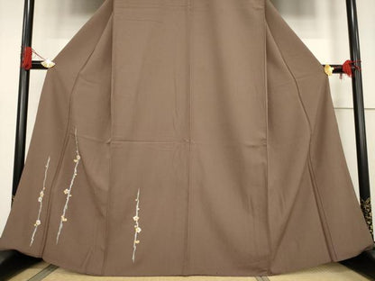 平和屋着物●洗える最高級着物　＜英＞はなぶさ謹製　色留袖　刺繍　枝梅　洗える着物　AABF0921ck