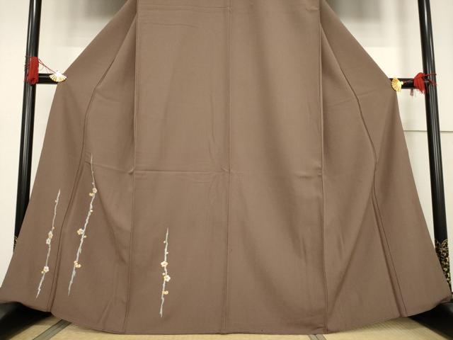 平和屋着物●洗える最高級着物　＜英＞はなぶさ謹製　色留袖　刺繍　枝梅　洗える着物　AABF0921ck