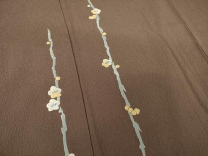 平和屋着物●洗える最高級着物　＜英＞はなぶさ謹製　色留袖　刺繍　枝梅　洗える着物　AABF0921ck