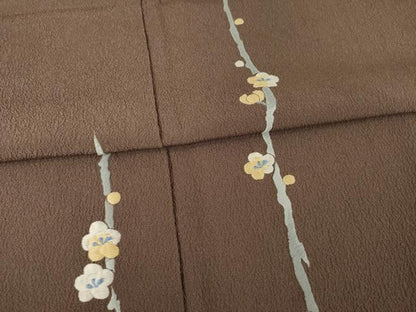 平和屋着物●洗える最高級着物　＜英＞はなぶさ謹製　色留袖　刺繍　枝梅　洗える着物　AABF0921ck