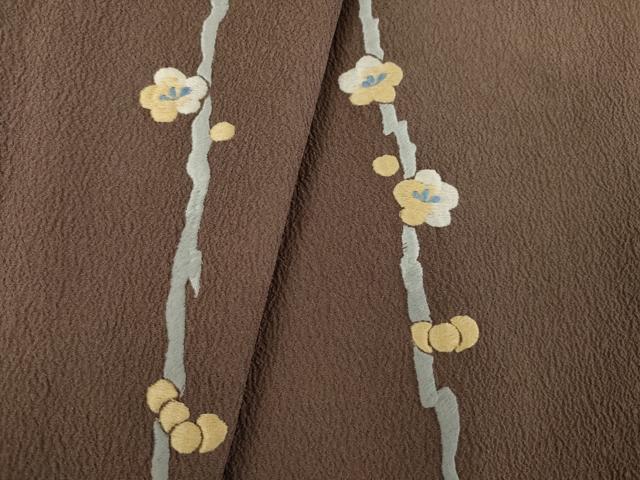 平和屋着物●洗える最高級着物　＜英＞はなぶさ謹製　色留袖　刺繍　枝梅　洗える着物　AABF0921ck