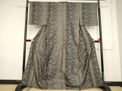 平和屋着物●本場大島紬　カタス9マルキ　花間道　正絹　逸品　AABF0924ck