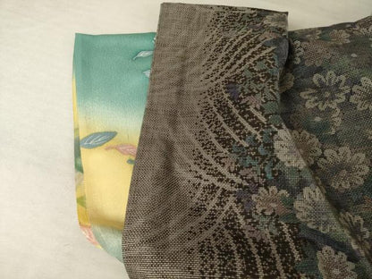 平和屋着物●本場大島紬　カタス9マルキ　花間道　正絹　逸品　AABF0924ck