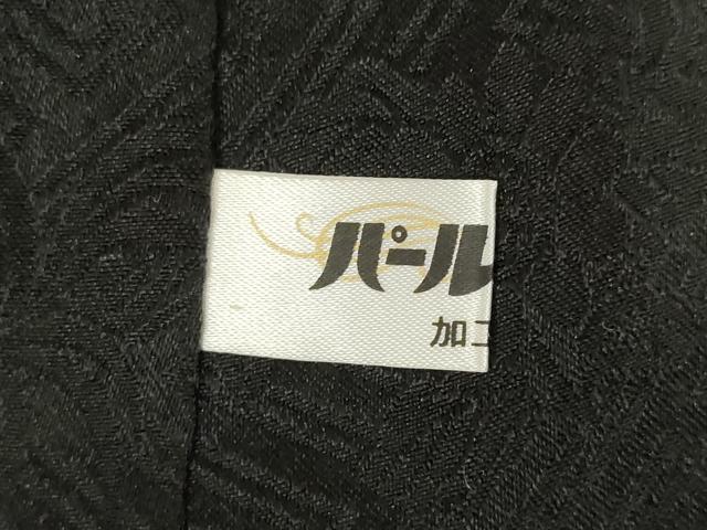 平和屋着物●訪問着　総絞り　立波文　黒地　正絹　逸品　AABF0933ck