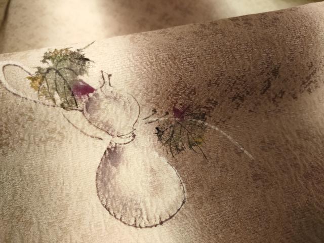 平和屋着物●訪問着　手描き　瓢箪　やまと誂製　正絹　逸品　未使用　AABF0935ck