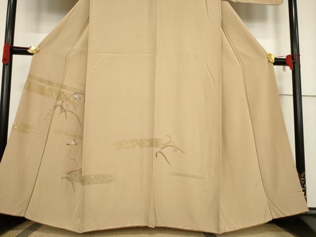 平和屋着物●訪問着　駒刺繍　花鳥文　金彩　正絹　逸品　AABF0939ck 平和屋着物○訪問着 駒刺繍 花鳥文 金彩 正絹 逸品 AABF0939ck