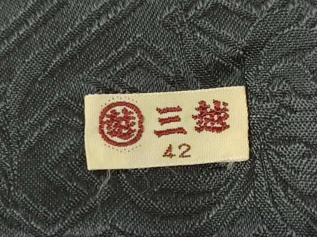 平和屋着物●訪問着　総絞り　枝梅文　黒地　三越扱い　正絹　逸品　AABF0940ck