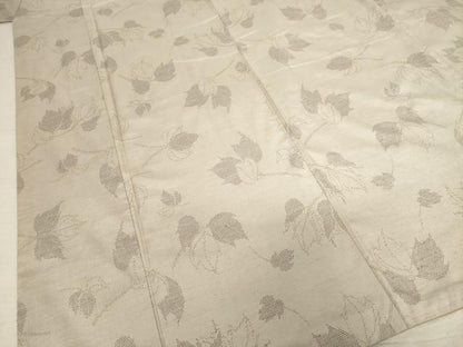 平和屋着物●結城紬　枝葉文　正絹　逸品　AABF0946ck