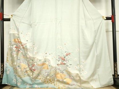 平和屋着物●訪問着　流水花籬文　暈し染め　金彩　正絹　逸品　AABF0947ck