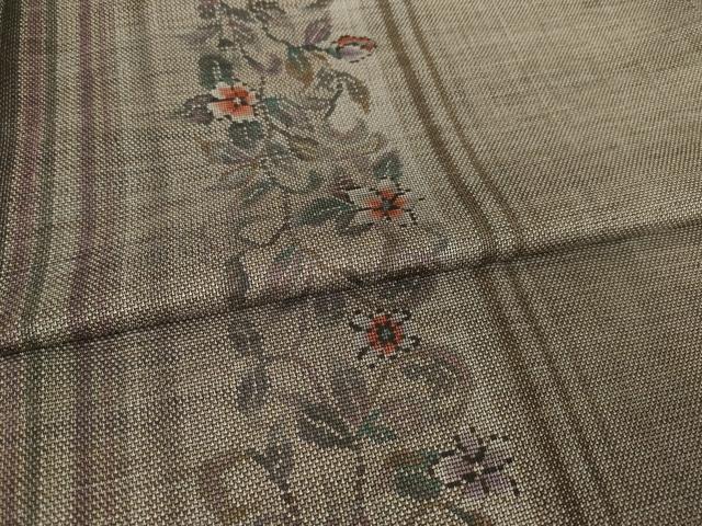 平和屋着物●本場大島紬　カタス9マルキ　花間道　正絹　逸品　AABF0924ck 平和屋着物○本場大島紬 カタス9マルキ 花間道 正絹 逸品 AABF0924ck