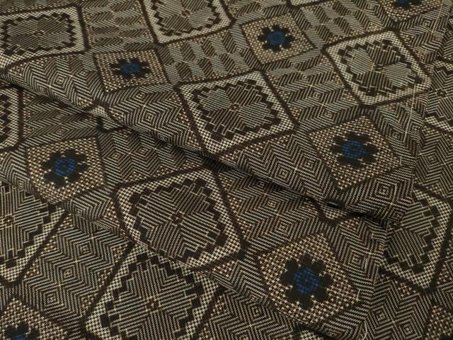 平和屋着物●本場大島紬　龍郷絣　花菱文　正絹　逸品　DAAY1716ps 平和屋着物○本場大島紬 龍郷絣 花菱文 正絹 逸品 AABF0949ck