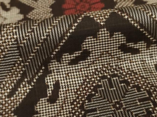 平和屋着物●本場大島紬　龍郷絣　花菱文　正絹　逸品　AABF0953ck 平和屋着物○本場大島紬 龍郷絣 花菱文 正絹 逸品 AABF0953ck