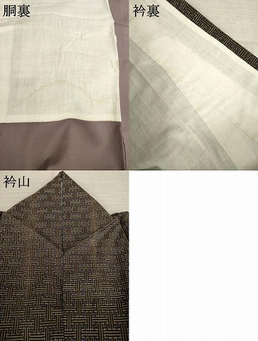 平和屋着物●本場大島紬　龍郷絣　秋名バラ　正絹　逸品　AABF0957ck