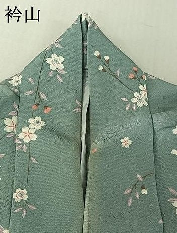 平和屋着物▽上質な小紋 単衣 枝花文 正絹 逸品 AABF0964jh