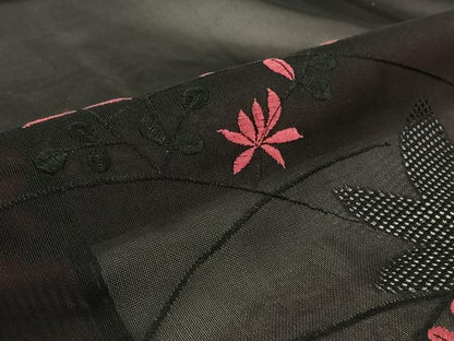 平和屋着物▽羽織 スリーシーズン 春夏秋 塵除け 刺繍 草花文 正絹 逸品 AABF0969jh