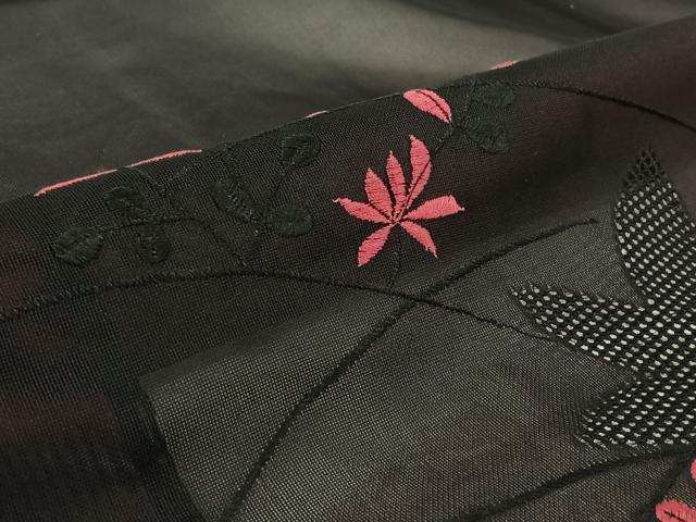 平和屋着物▽羽織 スリーシーズン 春夏秋 塵除け 刺繍 草花文 正絹 逸品 AABF0969jh