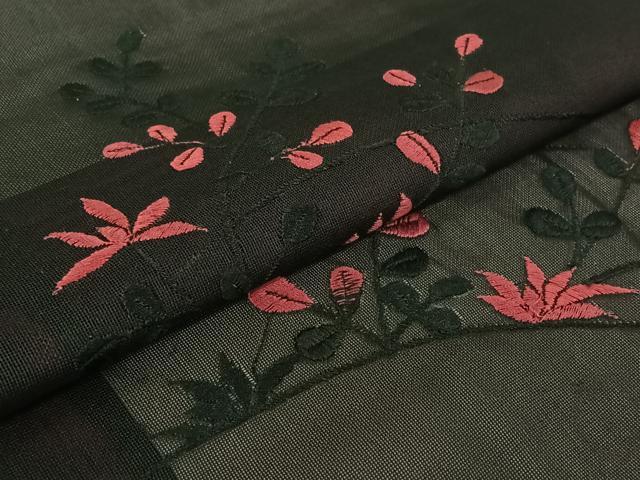 平和屋着物▽羽織 スリーシーズン 春夏秋 塵除け 刺繍 草花文 正絹 逸品 AABF0969jh