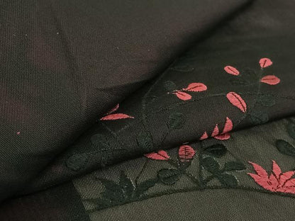 平和屋着物▽羽織 スリーシーズン 春夏秋 塵除け 刺繍 草花文 正絹 逸品 AABF0969jh
