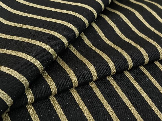 平和屋着物▽お召 単衣 縞 銀通し地 正絹 逸品 AABF0974jh