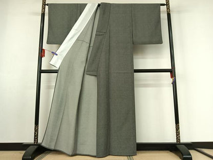 平和屋着物▽江戸小紋 単衣 鮫小紋柄 正絹 逸品 AABF0977jh