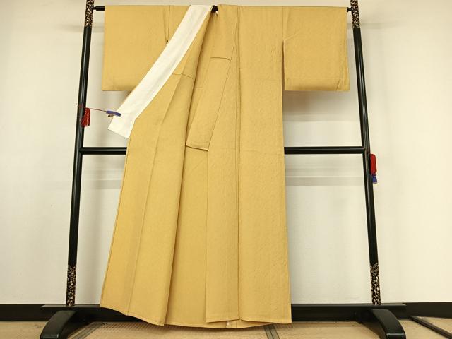 平和屋着物▽上質な色無地 単衣 砥粉色 正絹 逸品 AABF0979jh
