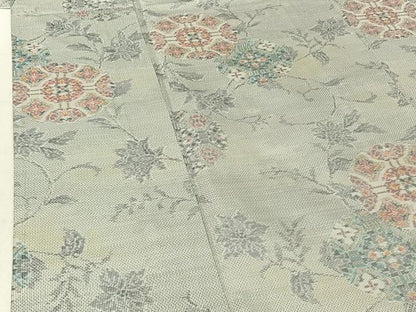 平和屋着物▽本場大島紬 白大島 単衣 7マルキ 正倉院花文 正絹 逸品 AABF0984jh