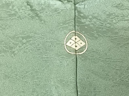 平和屋着物▽訪問着　単衣　駒刺繍　絞り　草花文　金彩　正絹　逸品　AABF0987jh