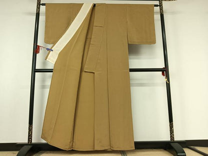 平和屋着物▽上質な小紋 単衣 唐草文 鬼しぼ縮緬 正絹 逸品 AABF0991jh