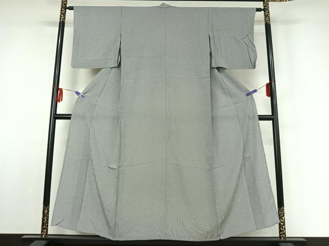 平和屋着物▽江戸小紋 単衣 万筋 留紺色×白色 正絹 逸品 AABF0999jh