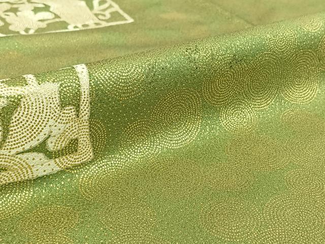 平和屋着物▽訪問着 単衣 花鳥文 金彩 正絹 逸品 AABF1000jh