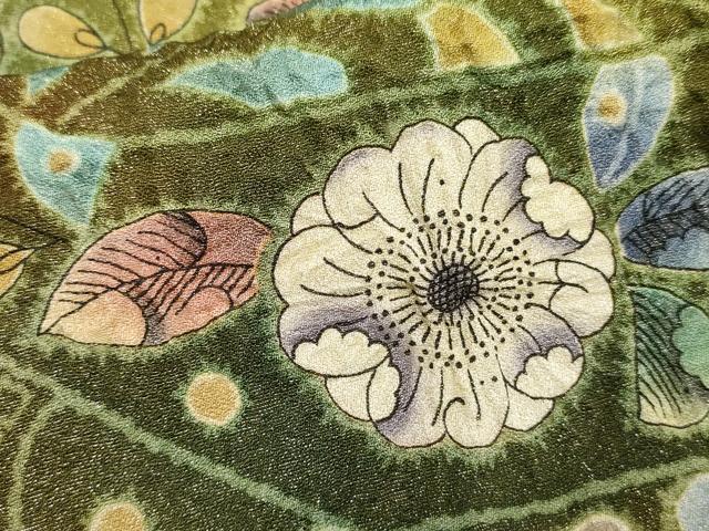 平和屋着物●訪問着　辻が花　暈し染め　金通し地　正絹　逸品　AABF1006cs