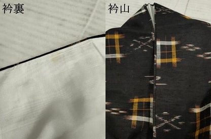 平和屋着物●上質な紬　琉球絣文様　正絹　逸品　AABF1008cs