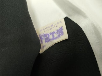 平和屋着物●江戸小紋　雪輪文　竹縞　正絹　逸品　AABF1010cs