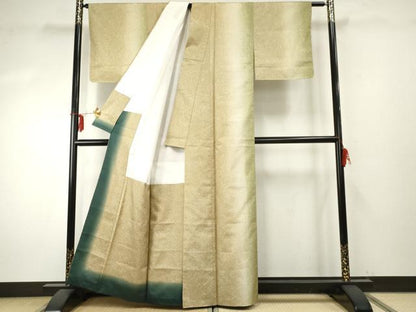 平和屋着物●本場大島紬　染大島　訪問着　霞間道　正絹　逸品　AABF1011cs