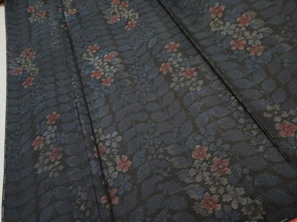 平和屋着物●本場大島紬　草花文　正絹　逸品　未使用　AABF1014cs