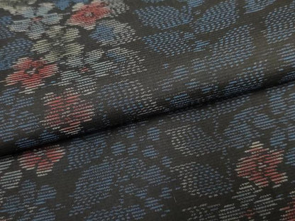 平和屋着物●本場大島紬　草花文　正絹　逸品　未使用　AABF1014cs
