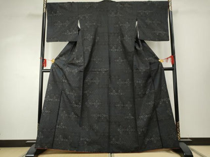 平和屋着物●本場大島紬　花菱文　正絹　逸品　AABF1015cs
