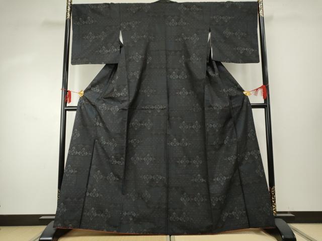 平和屋着物●本場大島紬　花菱文　正絹　逸品　AABF1015cs