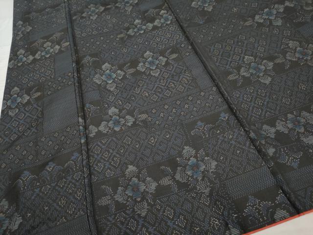 平和屋着物●本場大島紬　花菱文　正絹　逸品　AABF1015cs