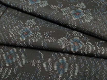 平和屋着物●本場大島紬　花菱文　正絹　逸品　AABF1015cs