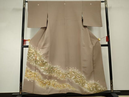 平和屋着物●豪華色留袖　友禅　駒刺繍　吉祥宝尽くし　暈し染め　正絹　逸品　AABF1018cs