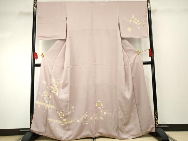 平和屋着物●訪問着　友禅　正倉院枝花文　金糸　金彩　正絹　逸品　AABF1020cs 平和屋着物○訪問着 友禅 正倉院枝花文 金糸 金彩 正絹 逸品