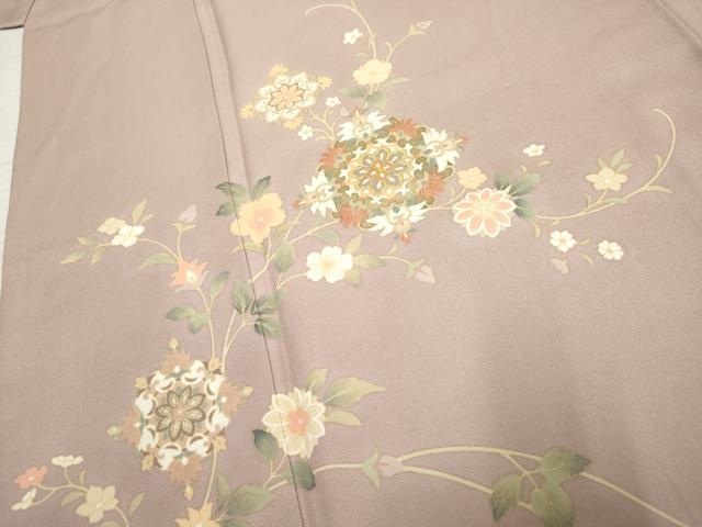 平和屋着物●訪問着　友禅　正倉院枝花文　金糸　金彩　正絹　逸品　AABF1020cs