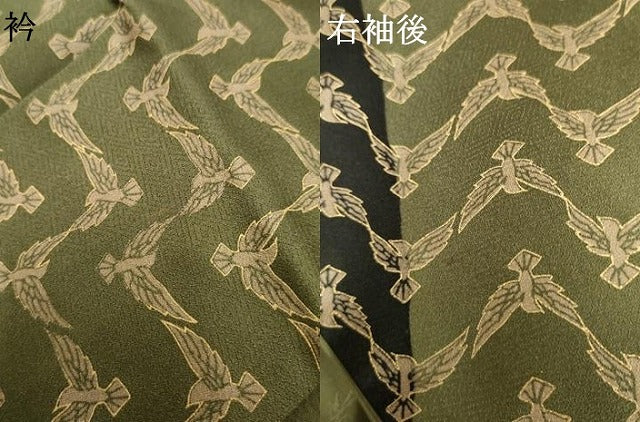 平和屋着物●染色作家　斉藤三才　訪問着　三才鳥　金彩　正絹　逸品　AABF1022cs 平和屋着物○染色作家 斉藤三才 訪問着 三才鳥 金彩 正絹 逸品 AABF1022cs