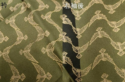 平和屋着物●染色作家　斉藤三才　訪問着　三才鳥　金彩　正絹　逸品　AABF1022cs
