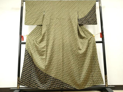 平和屋着物●染色作家　斉藤三才　訪問着　三才鳥　金彩　正絹　逸品　AABF1022cs