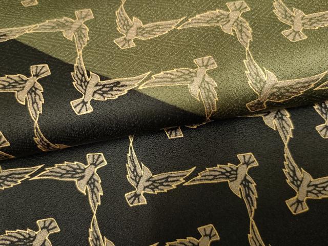 平和屋着物●染色作家　斉藤三才　訪問着　三才鳥　金彩　正絹　逸品　AABF1022cs 平和屋着物○染色作家 斉藤三才 訪問着 三才鳥 金彩 正絹 逸品 AABF1022cs